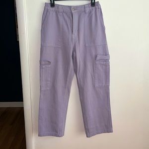 PacSun Lavender Cargo Elastic Waist Pants Size L